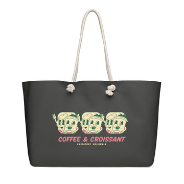 GUSTATORY Coffee & Croissant Originals Oversized Weekender Tote Bag