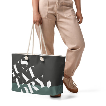 GUSTATORY Signature Oversized Weekender Tote Bag