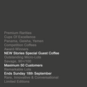 GUSTATORY Stories Three Marks Colombia El Placer Gold Series Coffee (Stories #002)