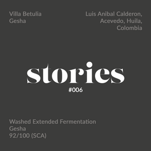 GUSTATORY Stories Colombia Villa Betulia Gesha Coffee (#006)